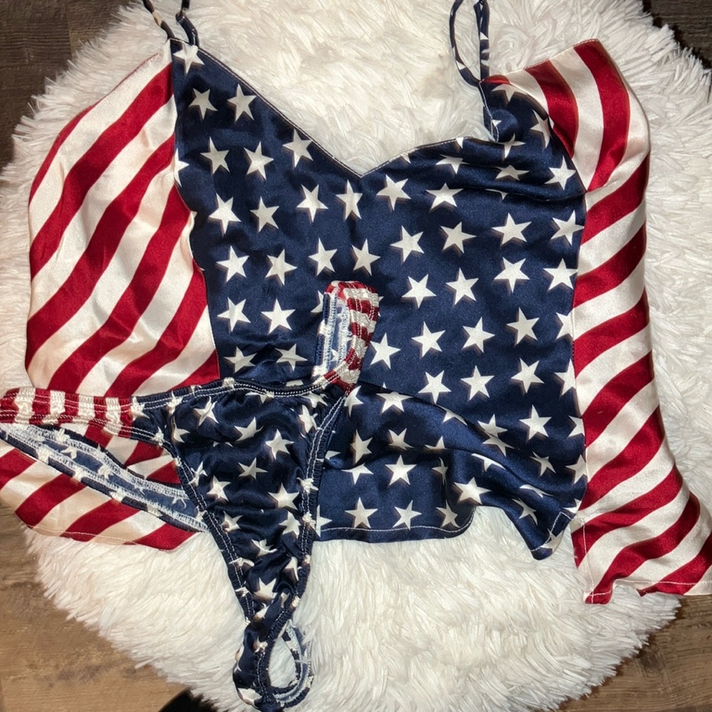 American Flag Vintage Lounge/Lingerie Set